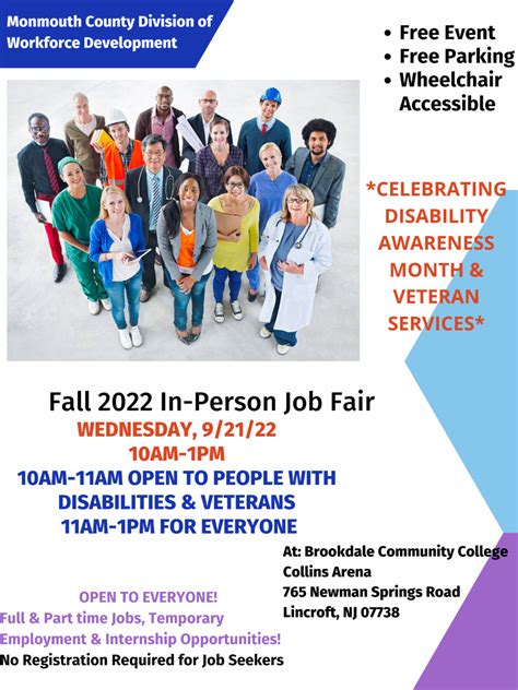 Individuals who are looking for a job are invited to attend a job fair to be held from 4-7 p. . Brookdale community college job fair